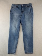 Terra  Sky Jeans Women's Sz 16W Blue Wash Skinny Fit Stretch Comfort Normcore