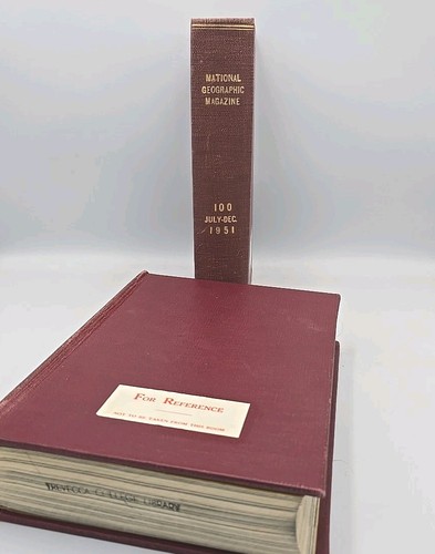 National Geographic Magazine January-December 1951 Vtg Hardcover Vol 99/100 - Picture 2 of 5