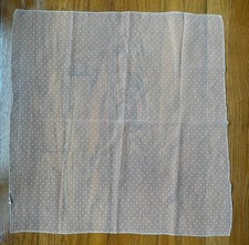 Vintage 21" Authentic Luxurious Nude Translucent Scarf with Polka Dot Pattern