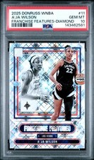 2025 Donruss WNBA A'ja Wilson Franchise Features Diamond #11 Aces PSA 10 *POP 1