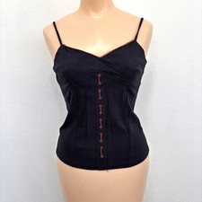Unbranded Womens Black Corset Small Renfaire Whimsigoth Steampunk Goblincore