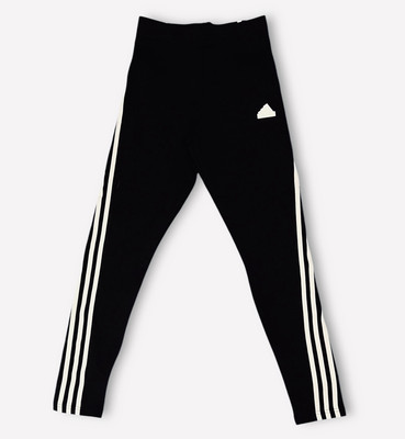 ADIDAS Future Icons 3-Stripes Leggings Black White Women s Sportswear Size Small