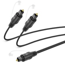 MEIRIYFA Digital Optical Splitter Adapter Cable 1 in 2 Out, Toslink Digital