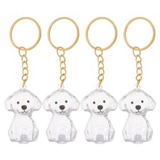 4 Pcs Durable Skull Bottle Keychain Dog Bag Charm Remembrance Ornament