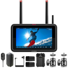 Atomos Ninja TX 5.2" Camera-Cloud Monitor with Power Kit Hot Shoe Mount Bundle