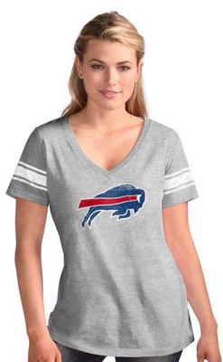 #ad Women#x27;s G III 4Her by Heather Gray Buffalo Bills First Pick Distressed VNeck Tee $18.00