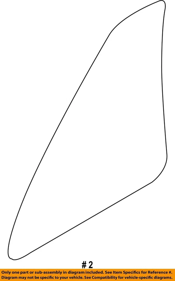 Subaru Outback 2010-2011 puerta trasera derecha cuarto ventana partición vidrio tintado Foto 4 de 4