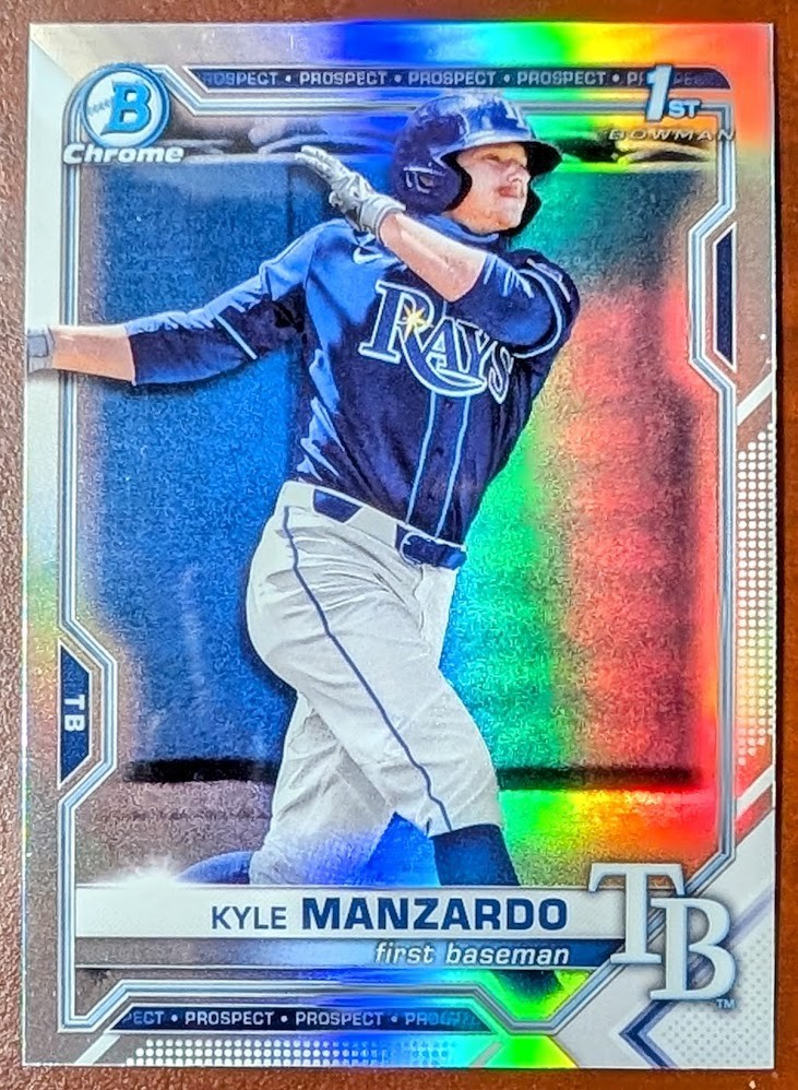 2021 Bowman Draft Chrome KYLE MANZARDO 1ST REFRACTOR #BDC-191 Rays