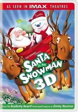 SANTA VS. THE SNOWMAN 3D (DVD) VG Disc + Cover Art - NO CASE