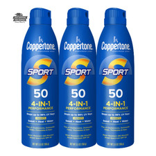 Coppertone Sport Sunscreen Spray SPF 50 Water Resistant 3Pk