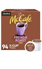 McCafe Dark Roast K-Cup Coffee Pods, French, 94 ct. Free Shipping.. NEW!! HOT!..