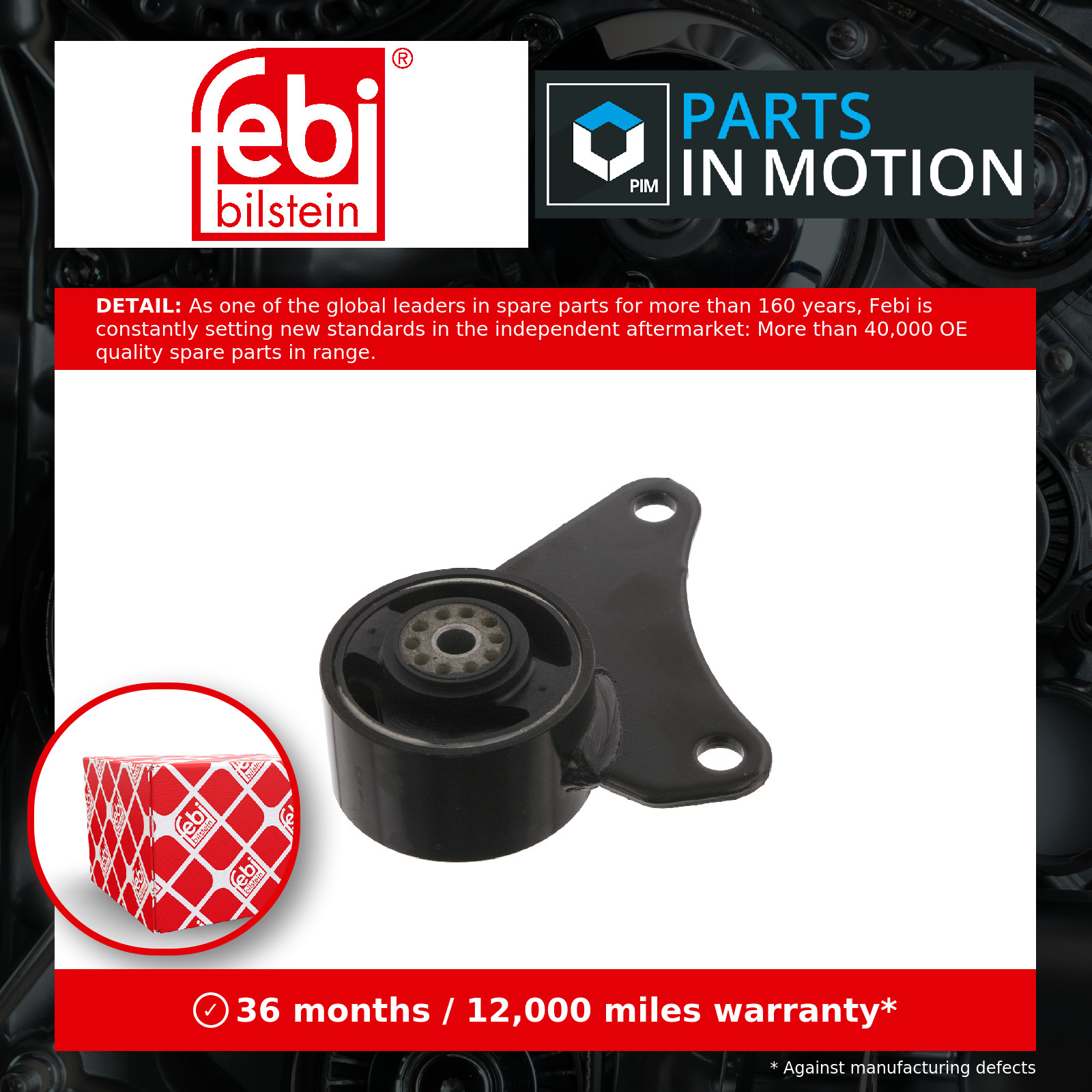 Engine Mount fits CITROEN SAXO 1.5D Rear 96 to 04 Mounting 184454 Febi Quality - Image 19