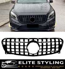 FOR MERCEDES GLA CLASS X156 PRE-FACELIFT FRONT GRILLE GT STYLE GLOSS BLACK 14-17