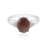 Cavill Opal Ring 1,42Ct Oval ÄThiopisch 925 Silber Platin Damenring- Echtschmuck
