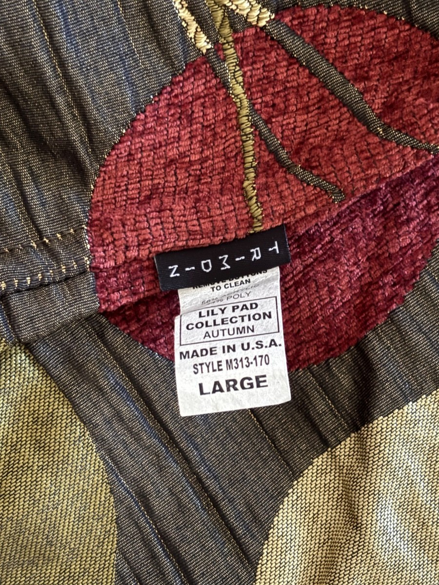 Trimdin Reversible Artisan Tapestry Jacket Large Lilly Pad Collection Autumn USA View 4