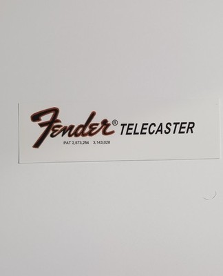 Fender Telecaster  1960's - 1970's Style waterslide decal. Not Pre-Cut