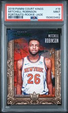2018 PANINI COURT KINGS PORTRAITS ROOKIE-JADE #19 MITCHELL ROBINSON 17/35 PSA 9