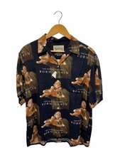 WACKO MARIA Short Sleeve Shirt M Rayon BLK All Over Pattern