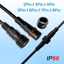 Male Female Wire Cable IP68 Waterproof Connectors Electrical Power Plug Socket