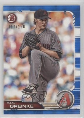2019 Bowman Blue 117/150 Zack Greinke #41 fo7