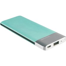 RealPower 282246 PB-5500 5500mAh LiPo Power Bank Silver, Green
