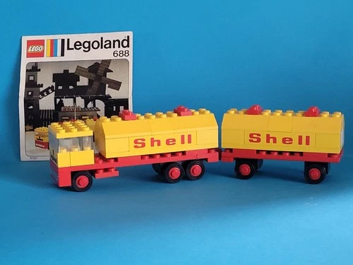 Lego Car 688 Shell Tanker Tank Truck from 1973 OBA 1970s