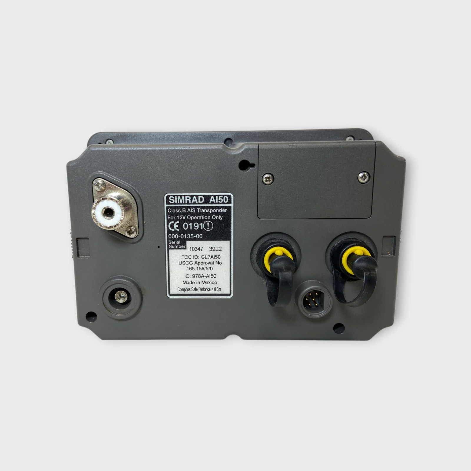 Simrad - AI50 - Class B AIS Transponder - TESTED GOOD - CLEAN MMSI - Good Cond.