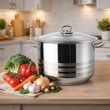 Gastronomie Edelstahl Kochtopf für alle Herdarten – Auswahl 5,7 bis 54 Liter NEU