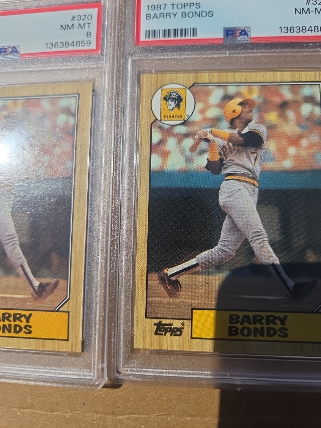 1987 Topps Barry Bonds 320 PSA 8 view 6