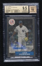 2017 Topps Ash Wood /10 Luis Severino #1987A-LS BGS 9.5 GEM MINT Auto d4f