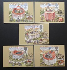 1995 Shakespeare's Globe PHQ cards. FDI to front. Unaddressed with Various SHS