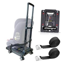 Car Seat Dolly for Airport - CarSeat Roller Cart Wheels for Airplane - Black