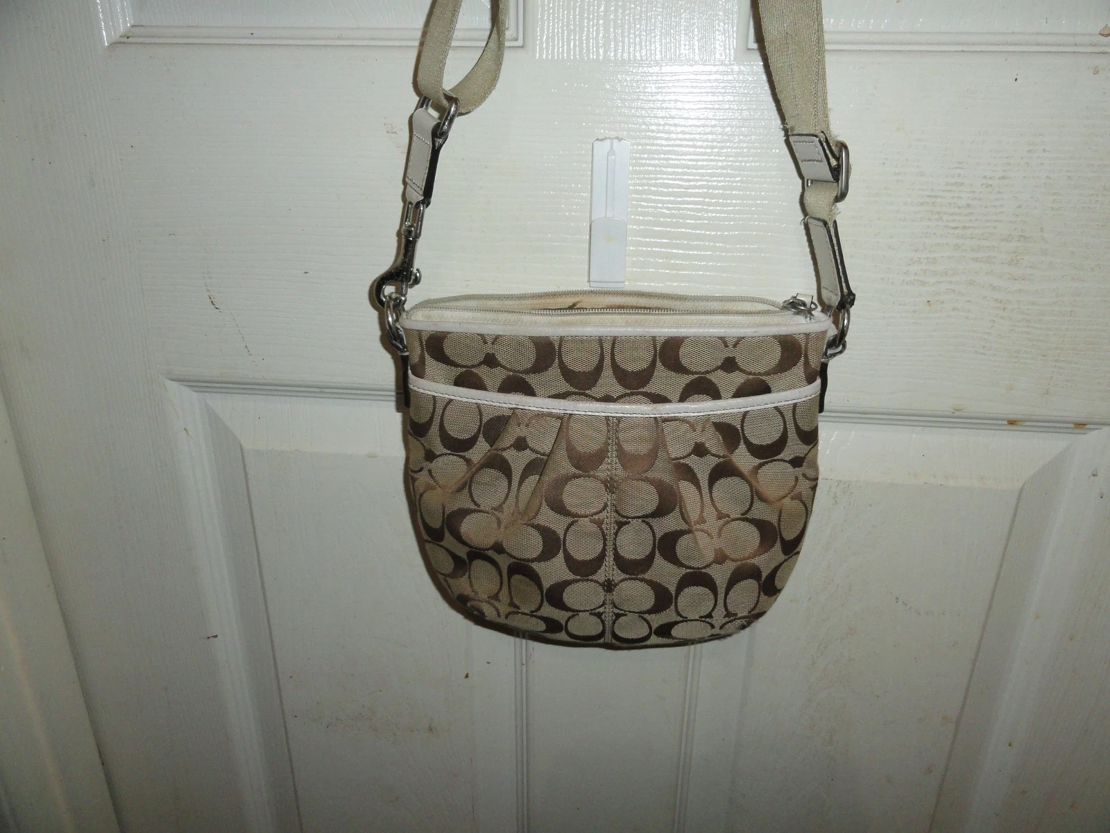 BORSA A TRACOLLA COACH SIGNATURE C PLISSETTATA