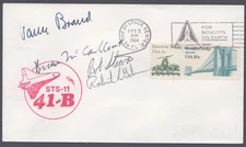 SPACE SHUTTLE CHALLENGER - STS - 41B CREW - ENVELOPE SIGNED WITH CO-SIGNERS
