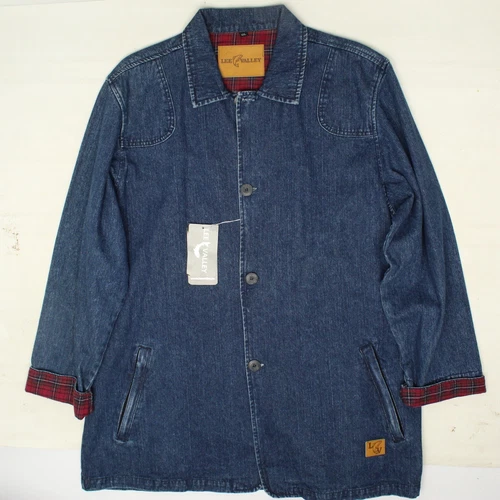 NWT Lee Valley Bantry Chore Coat Mens XXL Blue Denim Cotton Jacket Button Front