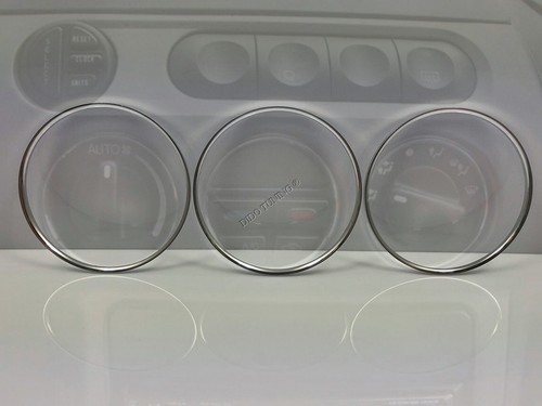 For Ford Cougar 98-02 Heater Control Surrounds Dash Chrome Rings Polished Alloy - Picture 4 of 7