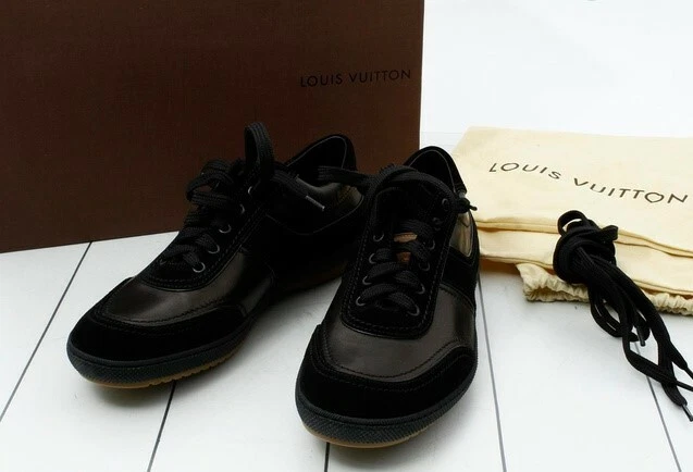 Louis Vuitton Black Tennis Suede shoes