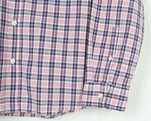 Whyred Hommes Boutonné T-SHIRT S Manche Longue Carreaux Tartan Décontracté Coton - Photo 3 sur 5