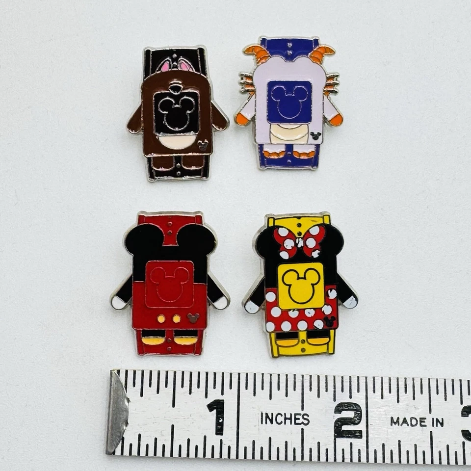 Disney Magic Band 2014 Hidden Mickey Pins Set Of 4 Figment Minnie Chip - Image 2 of 4