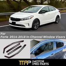 In-Channel Vent Window Visors Sun Wind Rain Guard Deflectors Fit Forte 2014-2018