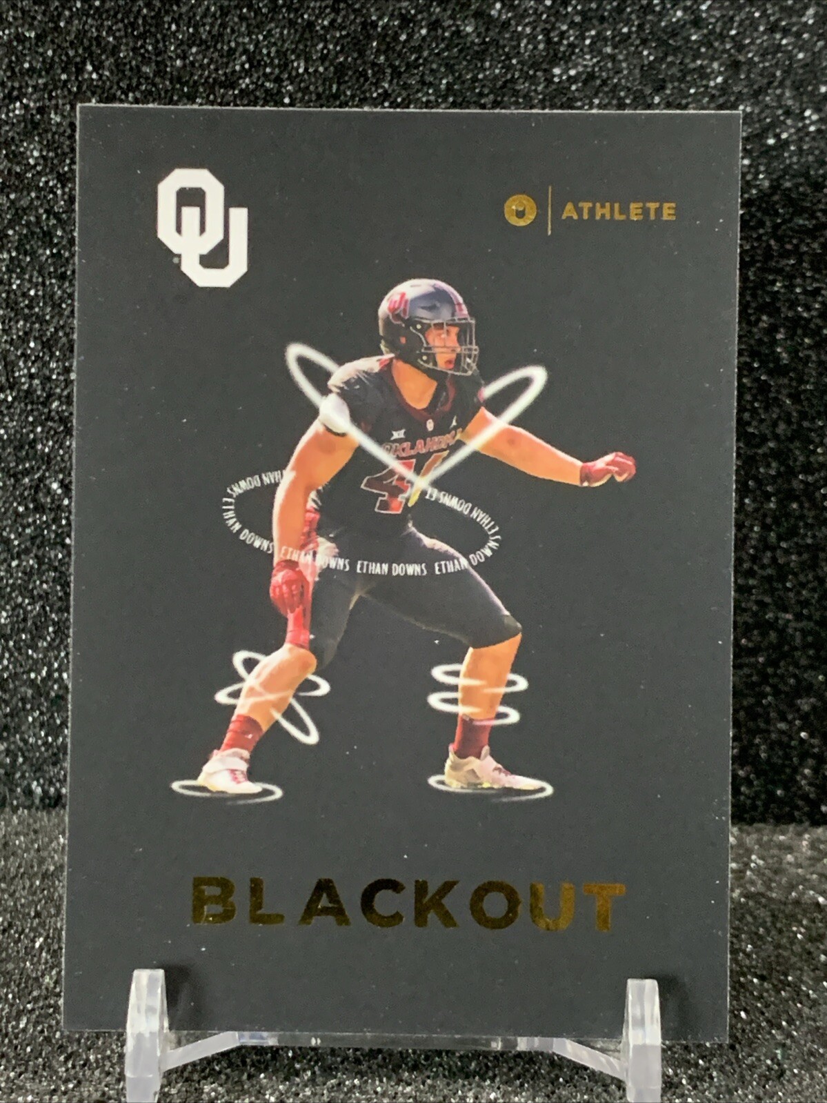 2023 OnIt Athlete - GOLD Blackout SP - Ethan Downs - Oklahoma Sooners