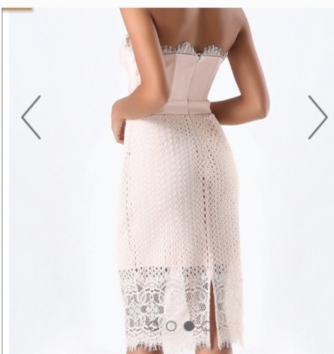 bebe strapless lace dress Bebe Women's Sweetheart Bustier Lace Dress
