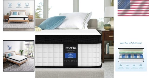 Fiberglass-Free 10-Inch Twin Mattress: Medium Plush Comfort & Motion Isolation - Picture 2 of 7