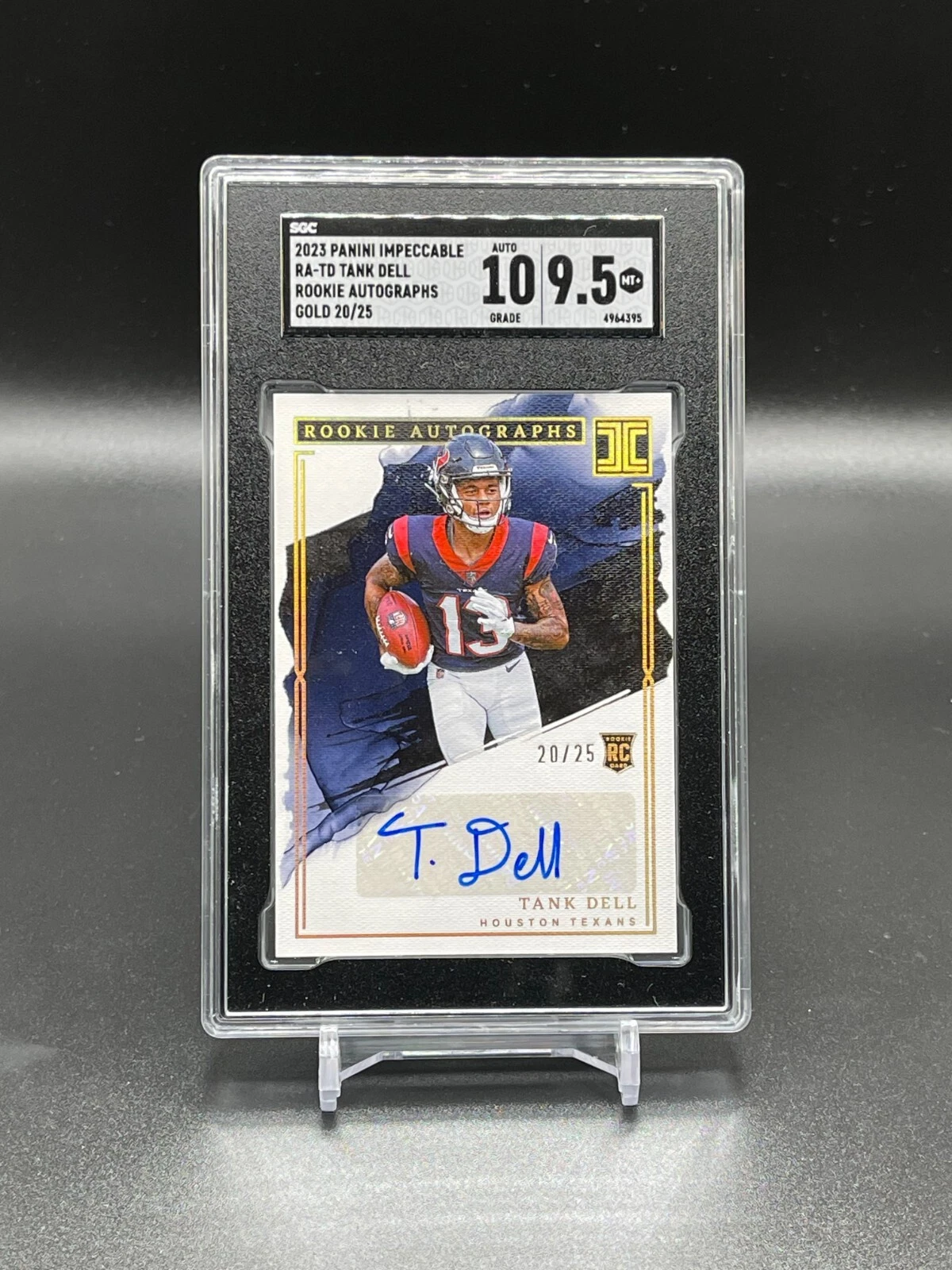 Tank Dell Panini Impeccable Rookie Autographs #RATD Gold