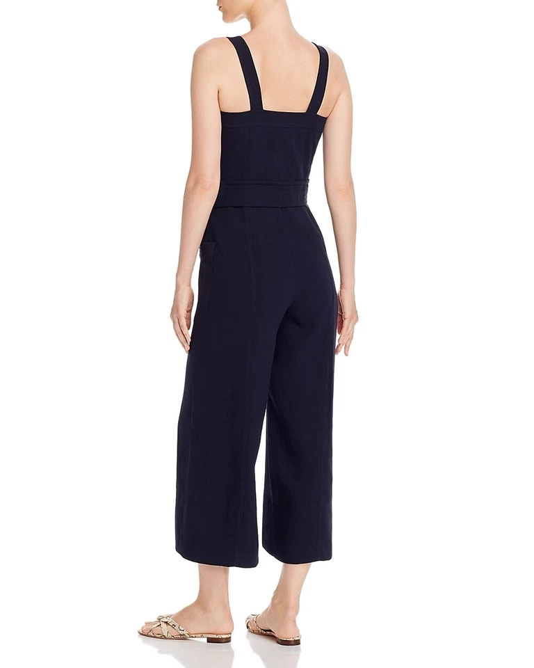 Mono recortado de pierna ancha azul marino talla 6 Joie 253713 Zefrine para mujer Foto 2 de 2