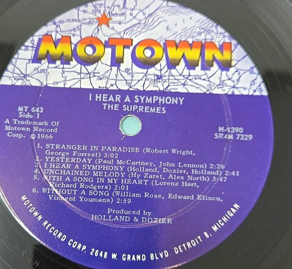 I HEAR A SYMPHONY Supremes LP Motown 643 (Vinyl, 1966, Diana Ross, Motown) VG Foto 4 de 4