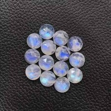 Natural Moonstone Round Rose Cut Cabochons 5mm–15mm Gemstones For Jewelry Making
