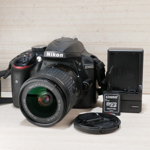Nikon D3400 24MP DSLR Camera Kit W 18-55mm AF-P Lens *SHUTTER 4,176*