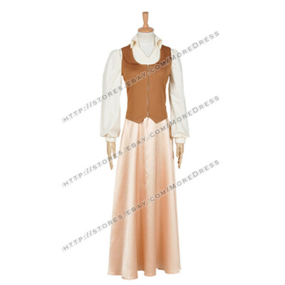 Cinderella III A Twist In Time Cosplay Costume Cinderella Dress + Vest Brown  | eBay