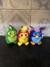 3- 2000 McDONALD'S FURBY CLIP-ON KEY CHAIN TOY